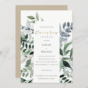 Feuillage vert Tropical Foliage Couples Invitation