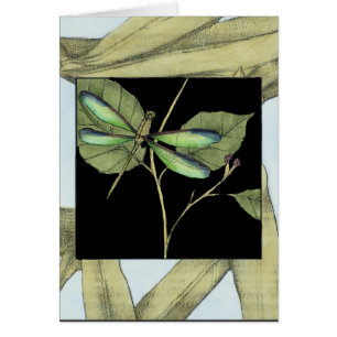 Feuille avec l'encart de libellule par Jennifer
