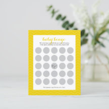 Feuille BINGO baby shower