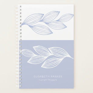 Feuille bleu poussiéreux chic et moderne