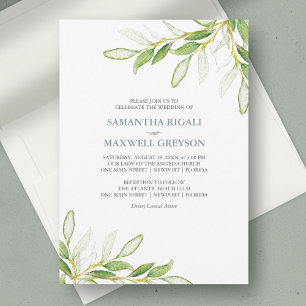 Feuille Botanique Invitation de mariage de jardin