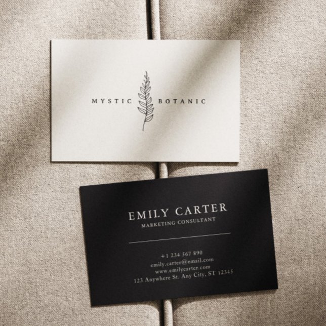 Feuille botanique naturelle Carte de visite modern (Créateur téléchargé)