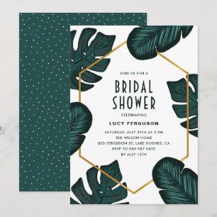Feuille Cadre Tropical Bridal Shower Invitation