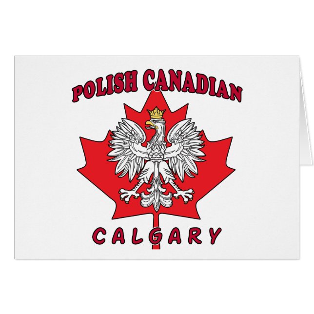 Feuille canadienne polonaise Calgary (Devant horizontal)