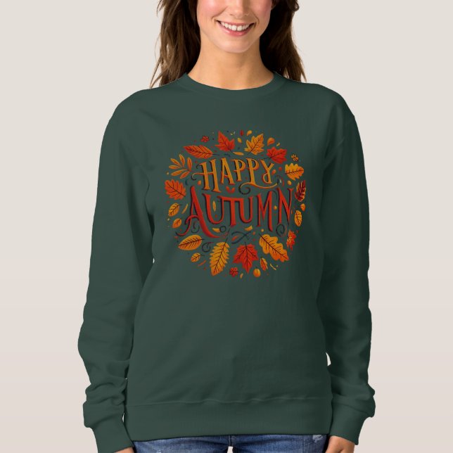 feuille classique et Sweat - shirt à capuche d'aut (Devant)