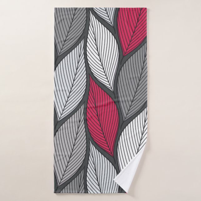 Feuille coloré stylisé motif sans soudure (Serviette de bain)