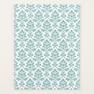 Feuille Damask Motif Turquoise