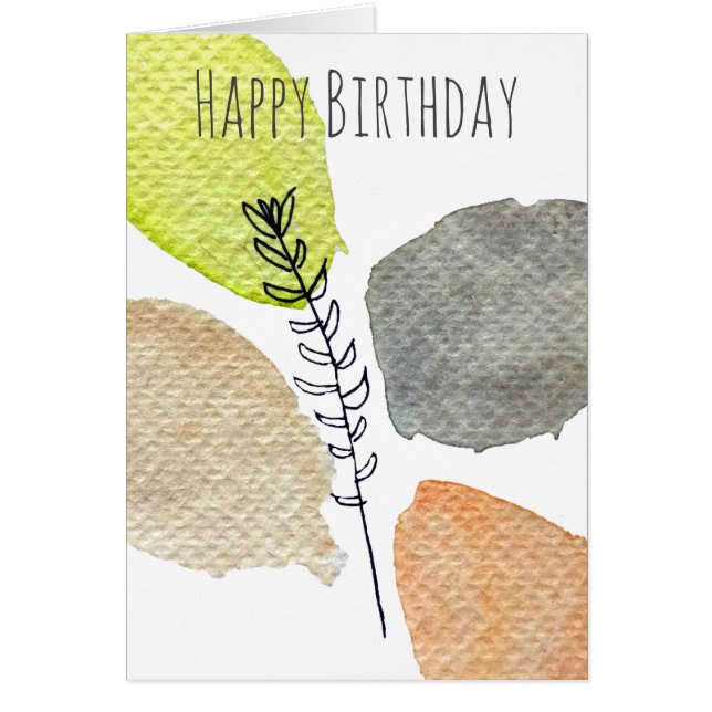 Feuille d'aquarelle esthétique moderne (Devant)