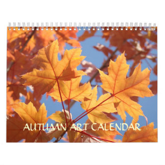 Feuille d'ART de CHUTE de calendriers d'AUTOMNE de