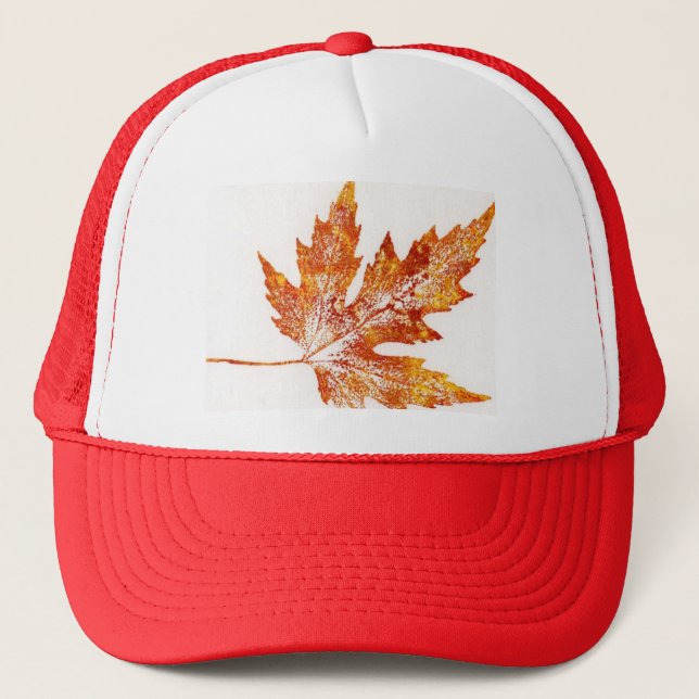Feuille d'automne de l'érable Casquette imprimé (Devant)