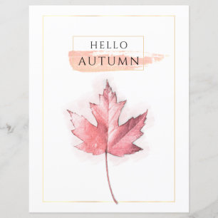 Feuille d'automne élégante et tendance - Fiche de