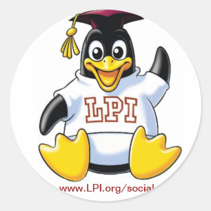 Feuille de 20 autocollants licenciés de pingouin