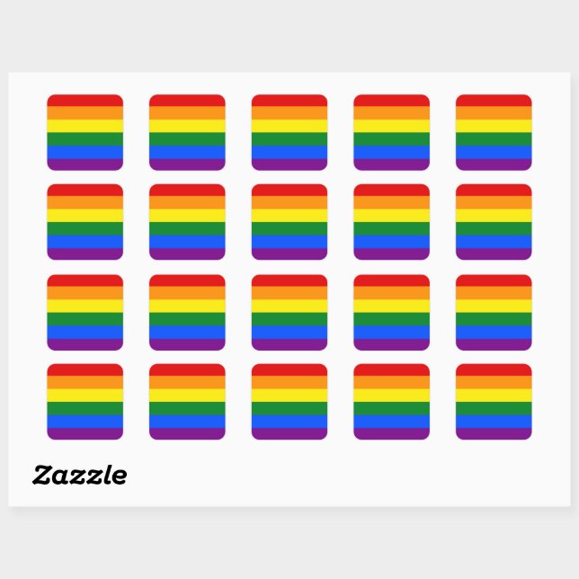 feuille de 20 stickers arc-en-ciel (Feuille)