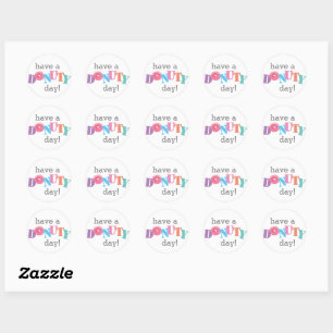 Feuille De 20 Stickers - Passez une DONUTY Day!