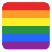 feuille de 6 gros autocollants #rainbow