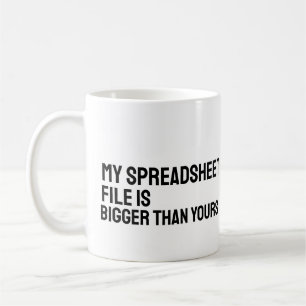 Feuille de calcul comptable Drôle Mug