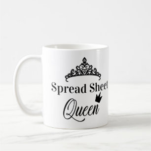 Feuille de calcul Queen Funny Cite Mug de café