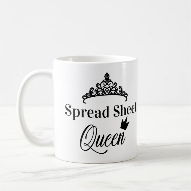 Feuille de calcul Queen Funny Cite Mug de café (Gauche)