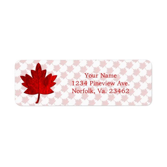 Feuille de Canada-Érable par Shirley Taylor Étiquettes D’adresse Retour