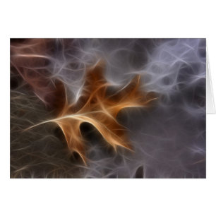 Feuille de chêne sur la glace