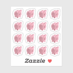 Feuille de cochons mignons Stickers De Vinyle Anim