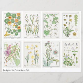 Feuille de collage de fleurs Art Nouveau Verneuil