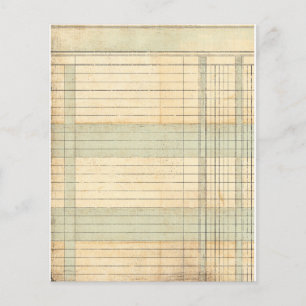 Feuille de comptabilité vintage