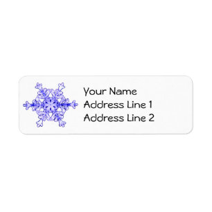 Feuille de Étiquette de adresse Real Snowflake de 