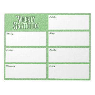 Feuille de Gratitude hebdomadaire Bloc-notes