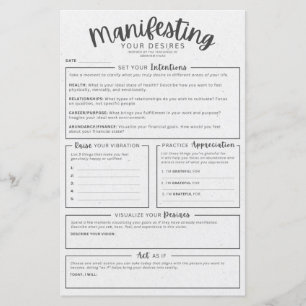 Feuille de manifeste - Intentions Visualisation