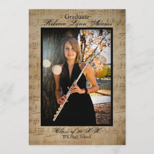 Feuille de musique avec photos - Faire-part de dip