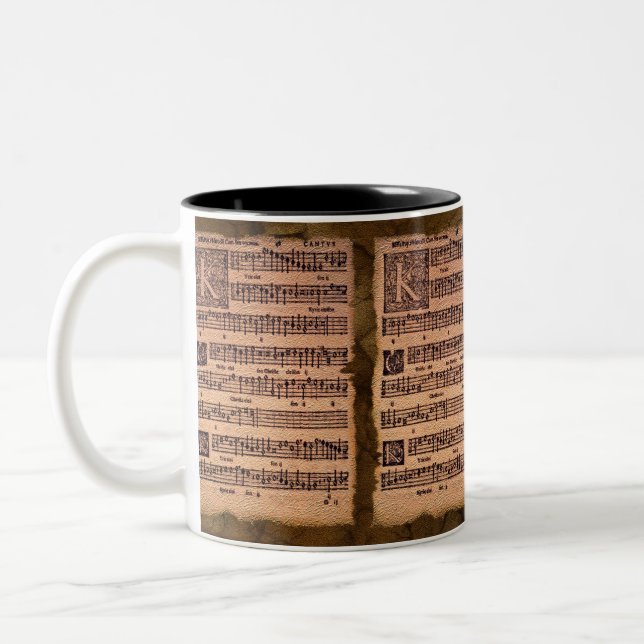Feuille de musique de chant grégorien Mug à boire (Gauche)