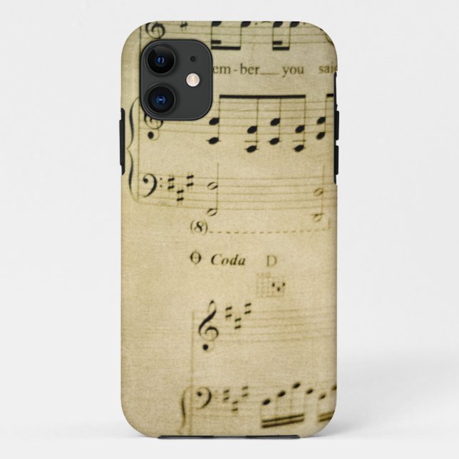 Feuille de musique vintage iPhone 5 Coque (Dos)