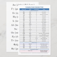 Feuille de papier alphabet grec (Symboles de l'édu