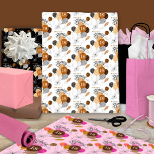 Feuille De Papier Cadeau 18e anniversaire Leopard Tiger Poster de animal Ba