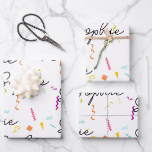 Feuille De Papier Cadeau 1er 2e 3e 5e 10e 30e 40e 50e anniversaire