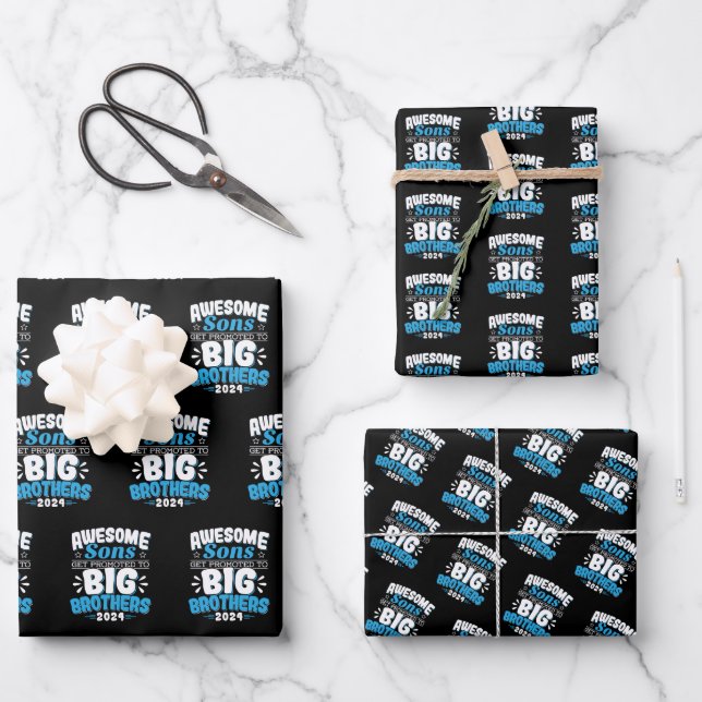 Feuille De Papier Cadeau 2024 Des fils fantastiques sont promus aux grands  (Recto)