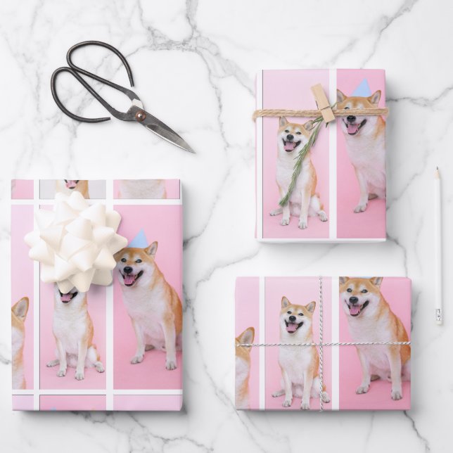 Feuille De Papier Cadeau 20 Photo Collage Modèle Personnalisé Personnalisé (Recto)