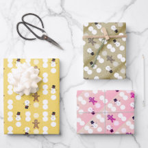 3 couleurs de bonhomme de neige et de pain d'épice