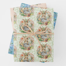 3 Différents Bunny de Pâques Heure du Printemps Ca