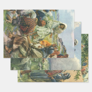 Feuille De Papier Cadeau 3 différents modèles religieux vintage par Copping