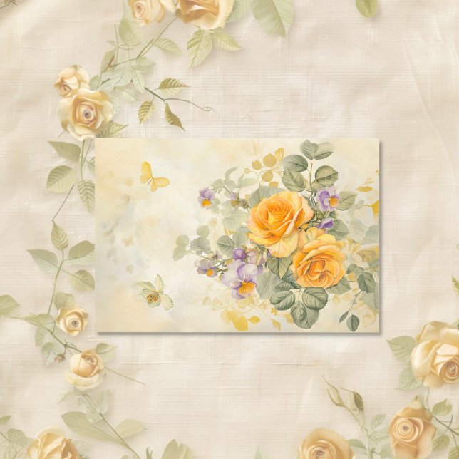 Feuille De Papier Cadeau 50e anniversaire du Mariage Gold et Rose (Gold Yellow Roses 50th Wedding Anniversary Wrapping Paper Sheets (3))