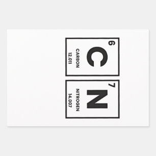 Feuille De Papier Cadeau 67 Élément de table périodique Chimie Mème mason