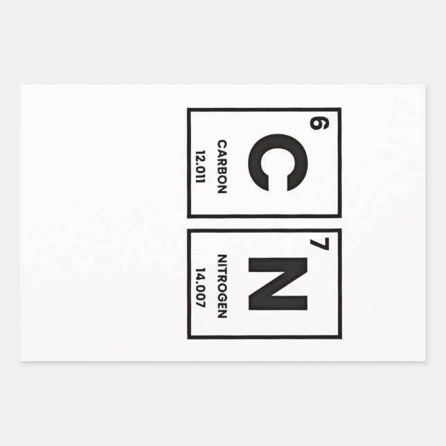 Feuille De Papier Cadeau 67 Élément de table périodique Chimie Mème mason (Devant)