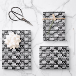 Feuille De Papier Cadeau 67 Mème amusant Aura Énergie à 67 Six Sept Mème Ge