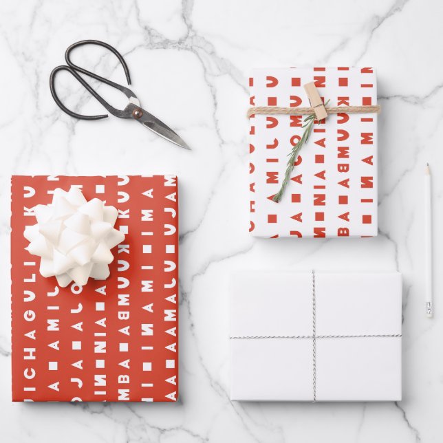 FEUILLE DE PAPIER CADEAU 7 JOURS DE KWANZAA (Recto)