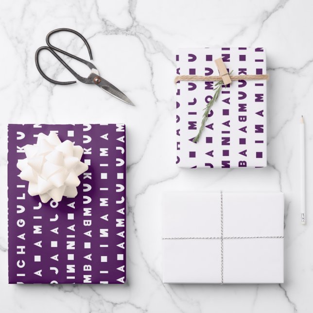 FEUILLE DE PAPIER CADEAU 7 JOURS DE KWANZAA (Recto)