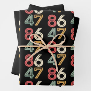 Feuille De Papier Cadeau 86 47 Anti Trump Vintage 80s style rétro