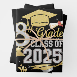 Feuille De Papier Cadeau 8e Classe De 2025 Graduate Graduation