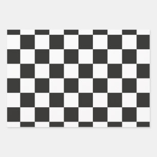 Feuille De Papier Cadeau à damiers motif